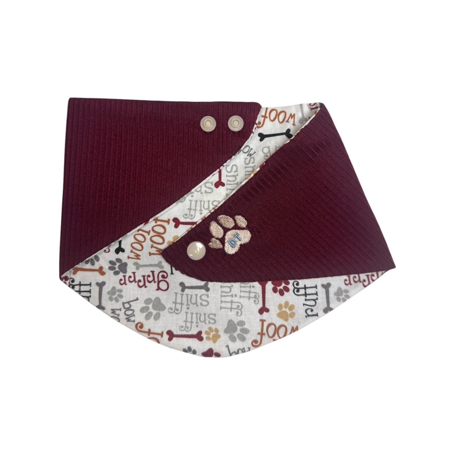 Burgundy Bark Dog Bandana