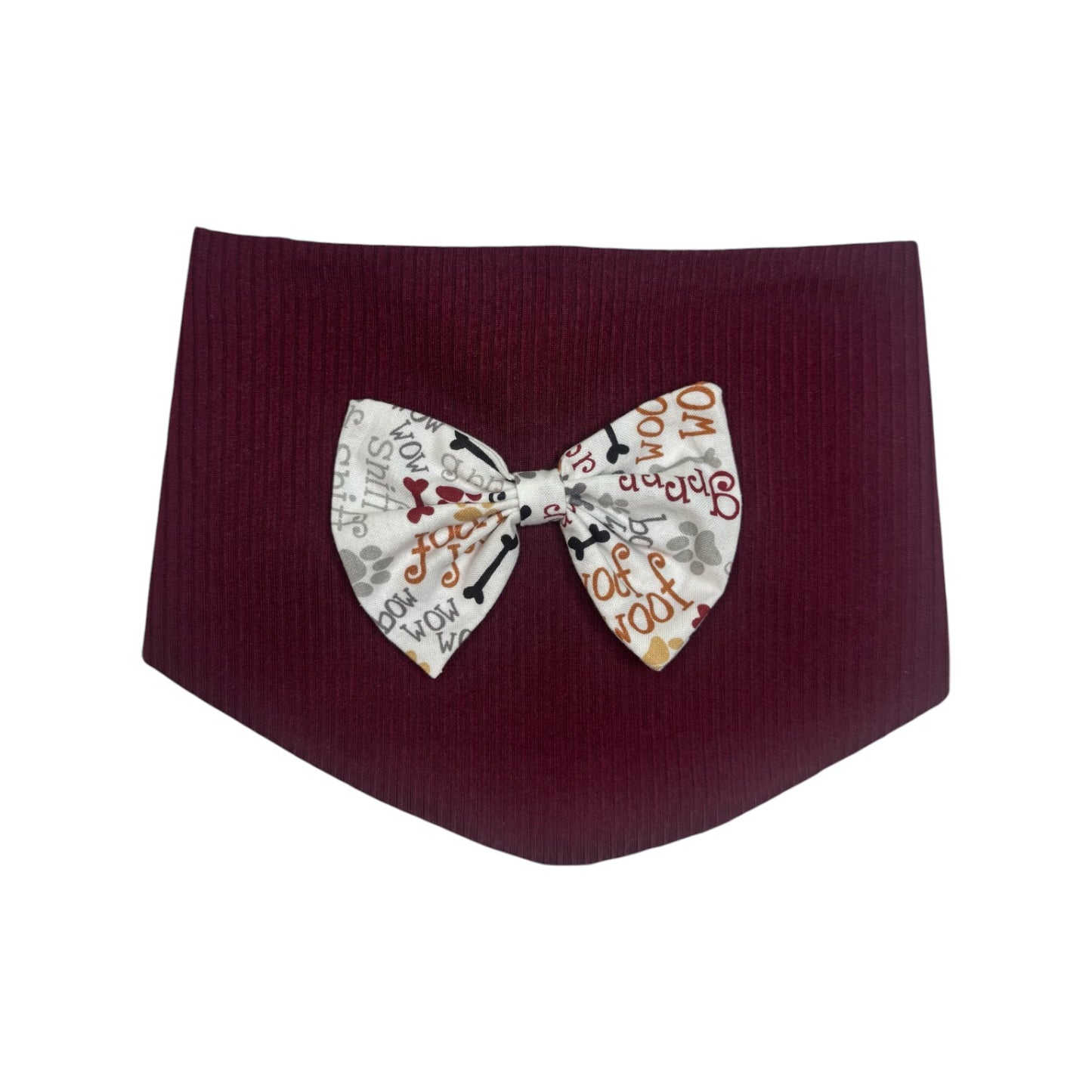 Burgundy Bark Dog Bandana