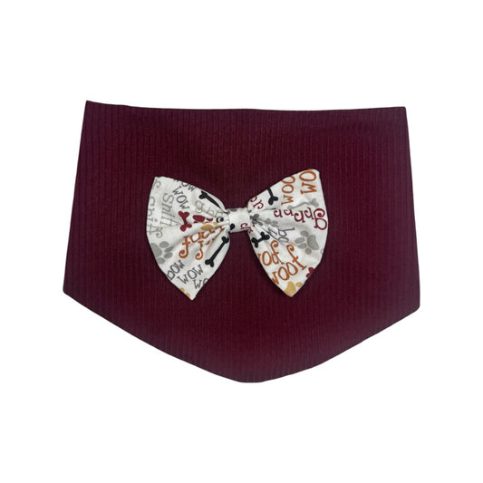 Burgundy Bark Dog Bandana